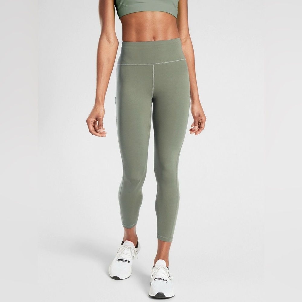 NET Athleta Green Legging Womens Ultimate Stash II 7/8 Stash in 1X